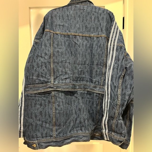 Unisex Adidas x Ivy Park Monogram Denim Track Jacket Trucker 2XL - Picture 7 of 8
